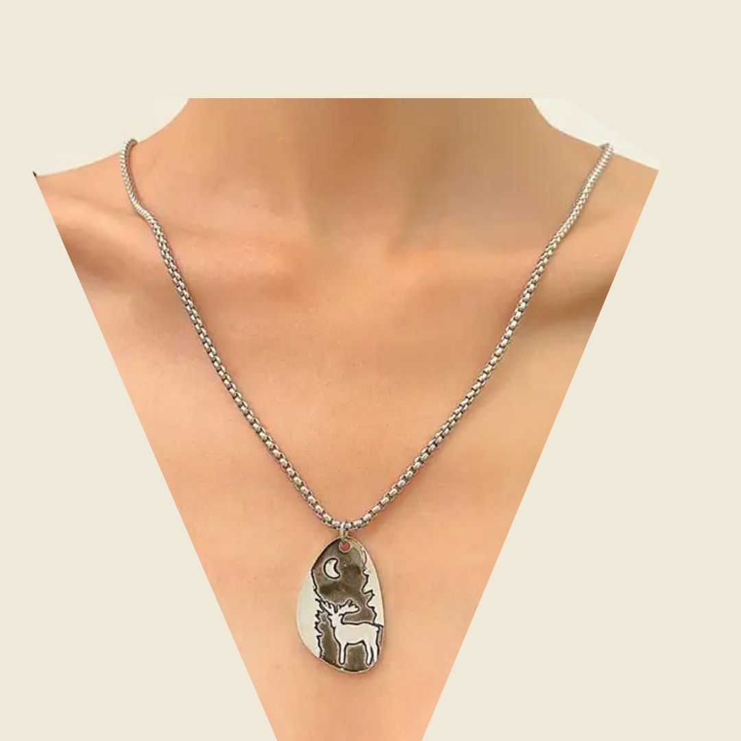 Firangi Yarn Reindeer Pendant necklace Jewelry For Men